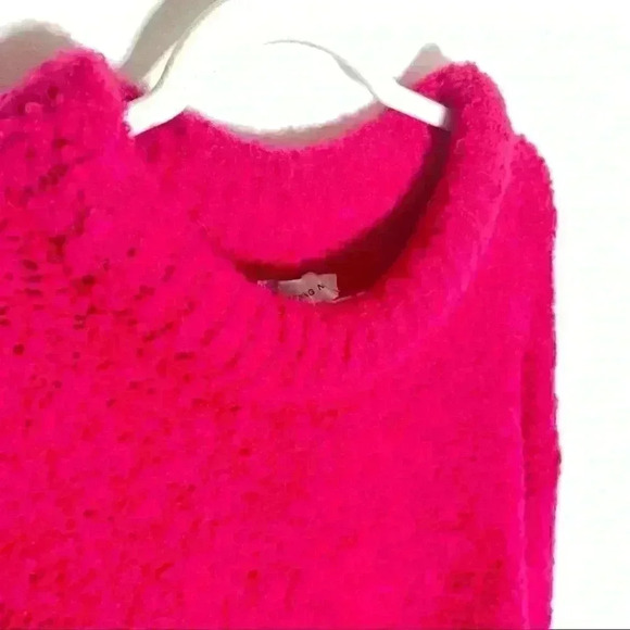 NWT Something Navy Miranda Roll-Neck Wool Mohair Blend Sweater Fuchsia Size M - Picture 4 of 9
